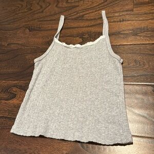 Brandy Melville Gray Ribbed Women's Top